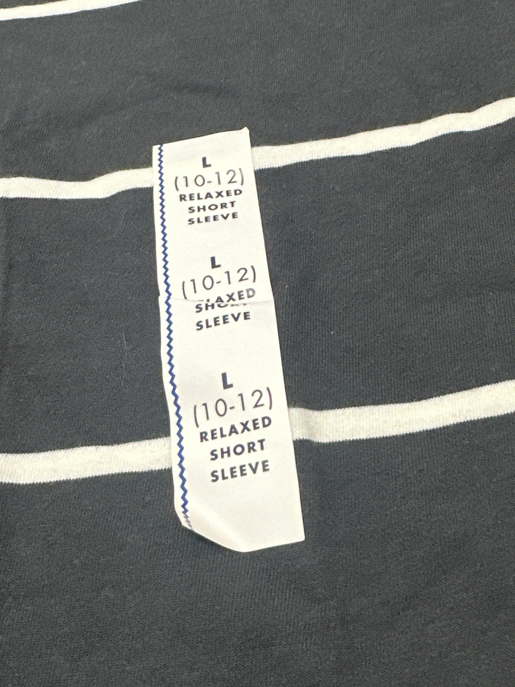 Cat & Jack Charcoal Gray Relaxed Striped T Shirt Size L (10-12) - photo 2