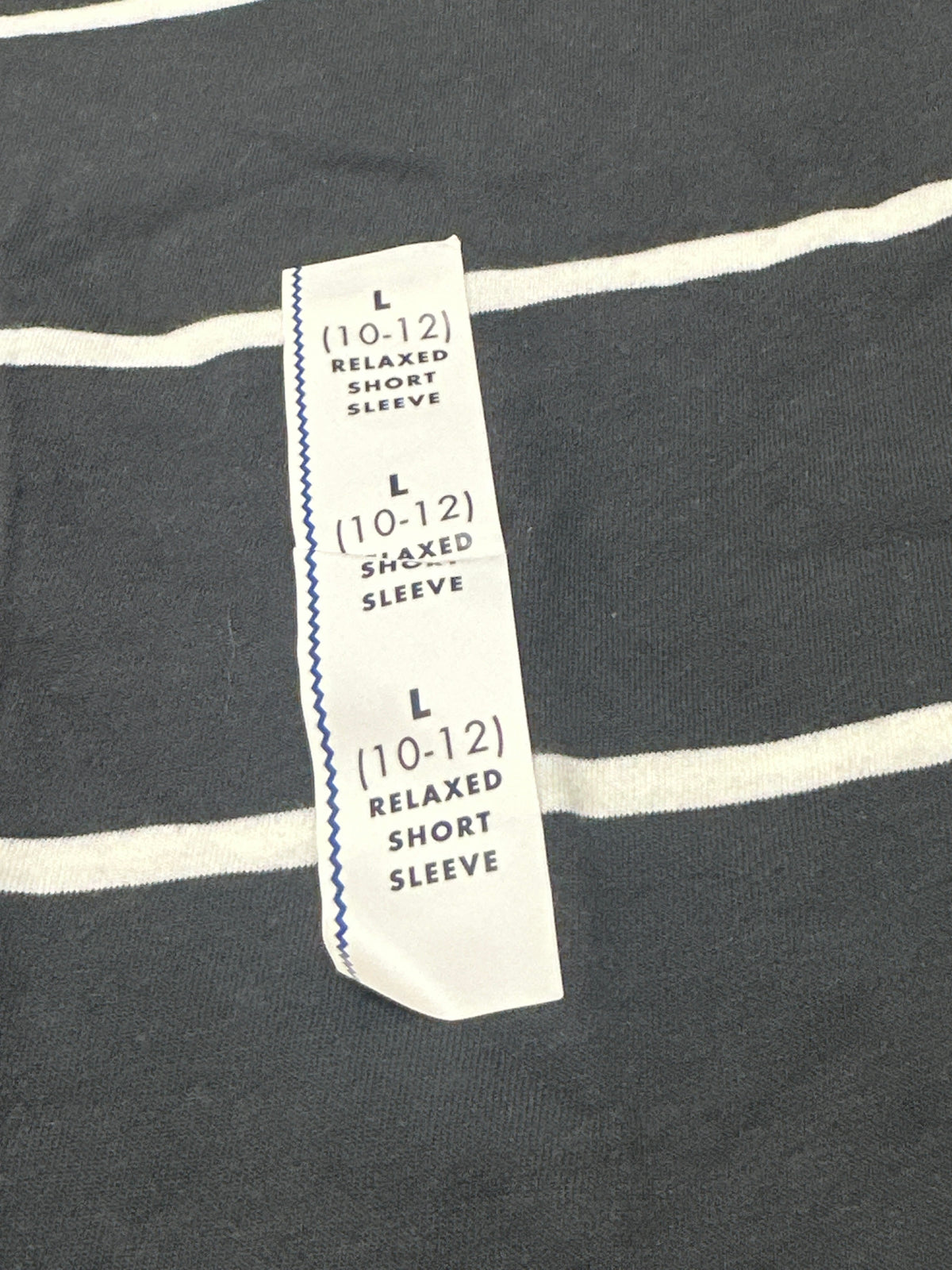 Cat & Jack Charcoal Gray Relaxed Striped T Shirt Size L (10-12) - photo 2