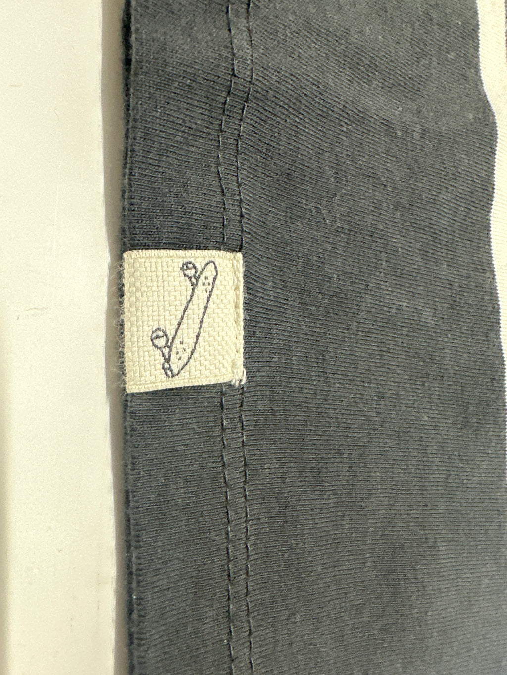 Cat & Jack Charcoal Gray Relaxed Striped T Shirt Size L (10-12) - photo 3