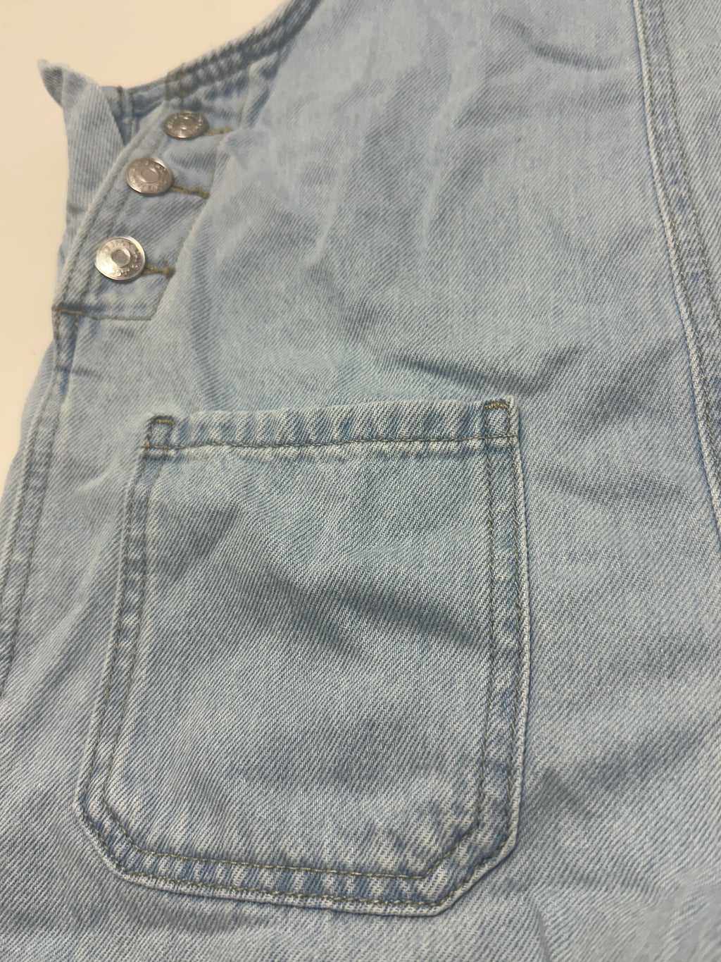Cat & Jack Girls Light Wash Denim Shortall Size L 10 12