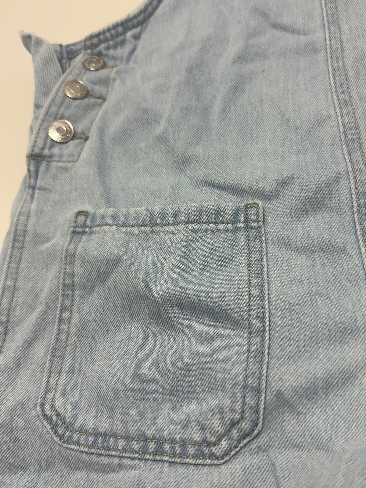 Cat & Jack Girls Light Wash Denim Shortall Size L 10 12