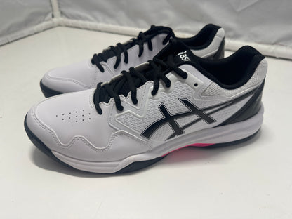 ASICS GEL-DEDICATE 7 Men's Tennis Shoes White Black Hot Pink Size 11