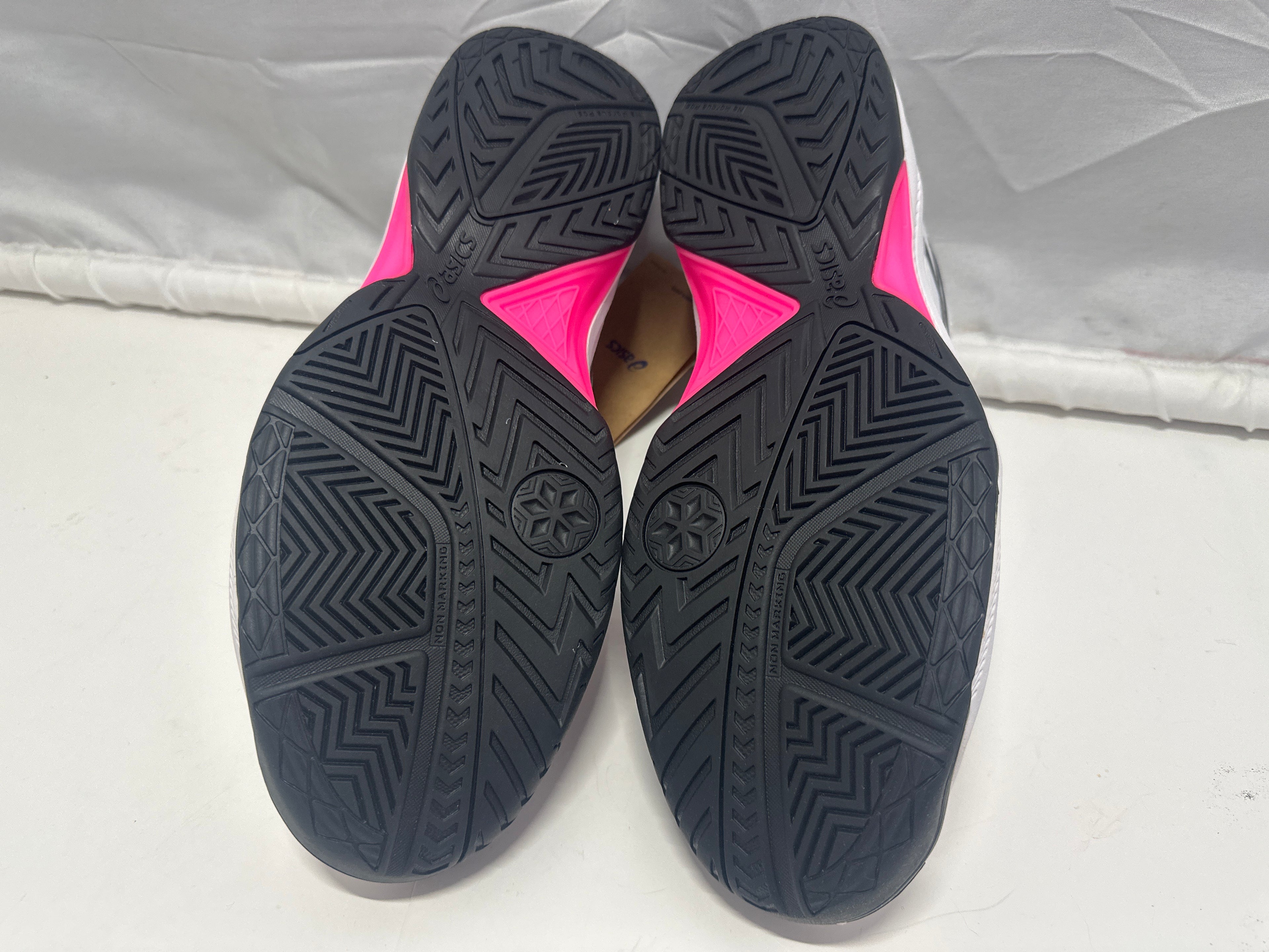 ASICS GEL-DEDICATE 7 Men's Tennis Shoes White Black Hot Pink Size 11
