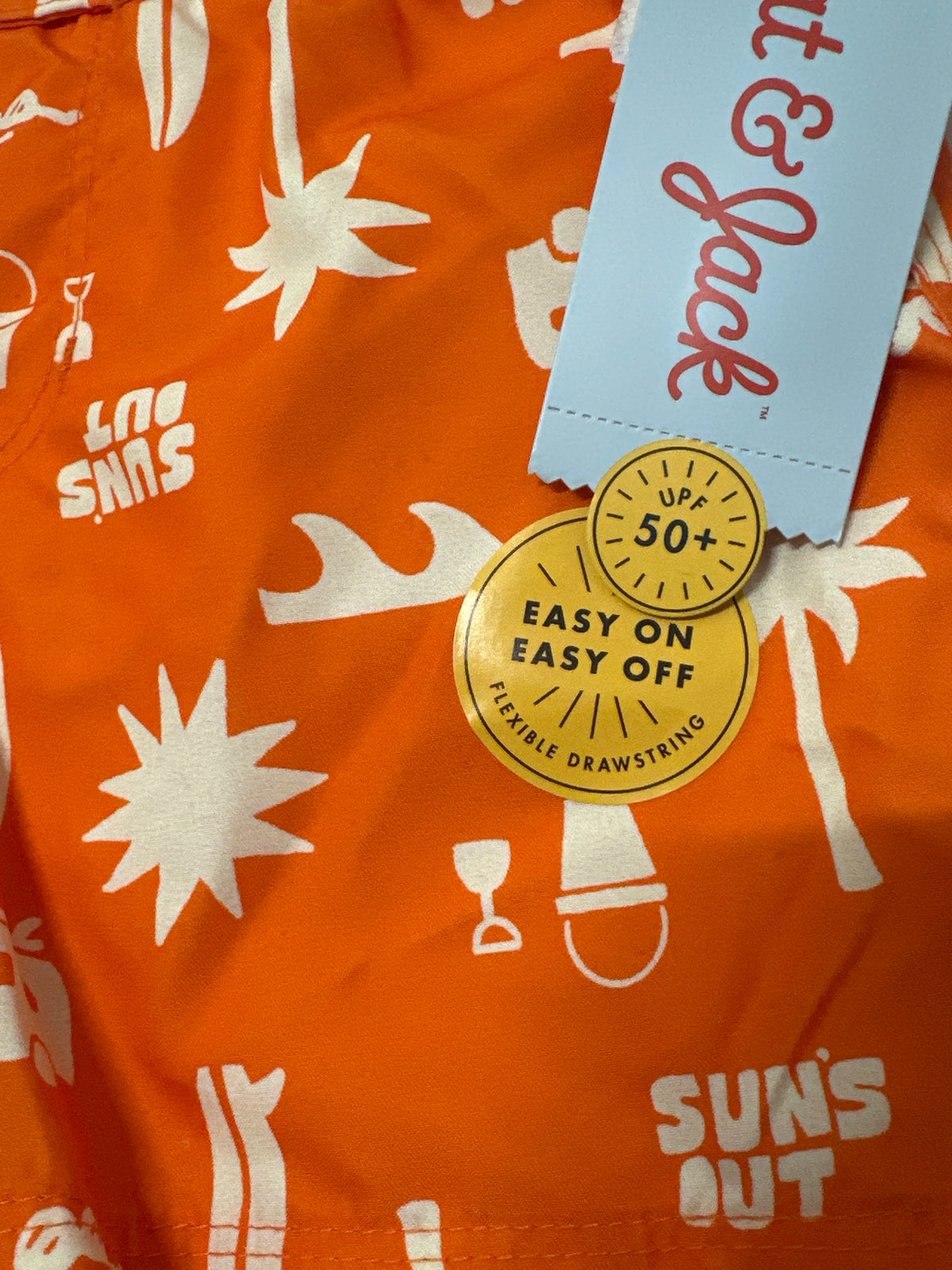Cat & Jack Orange Suns Out Swim Trunks Size 2T