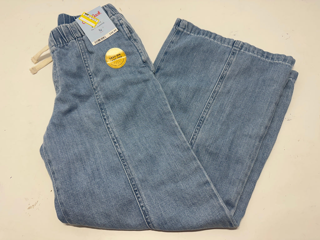Cat & Jack Girls Light Wash Pull On Wide Leg Jeans Size 10