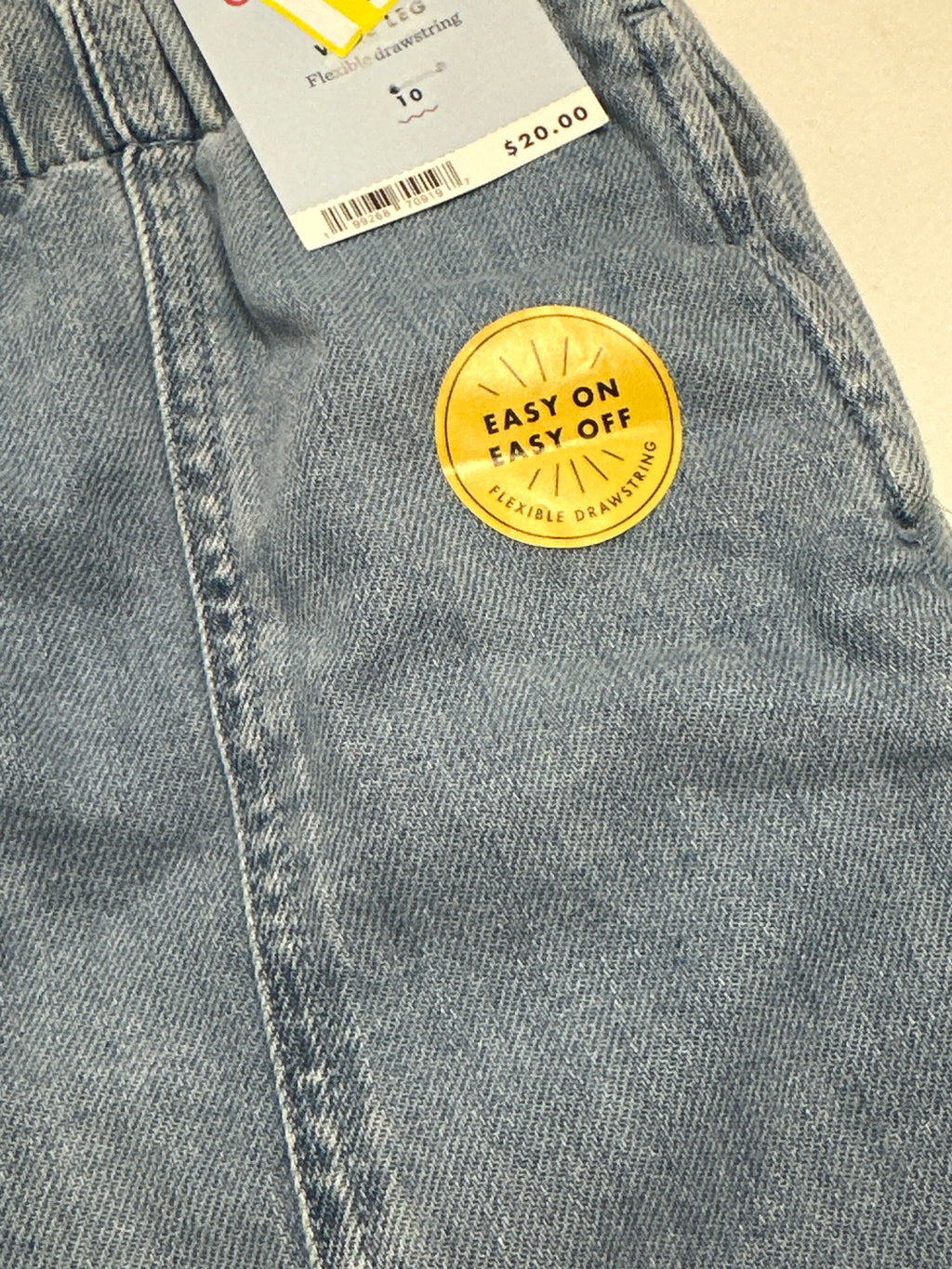 Cat & Jack Girls Light Wash Pull On Wide Leg Jeans Size 10