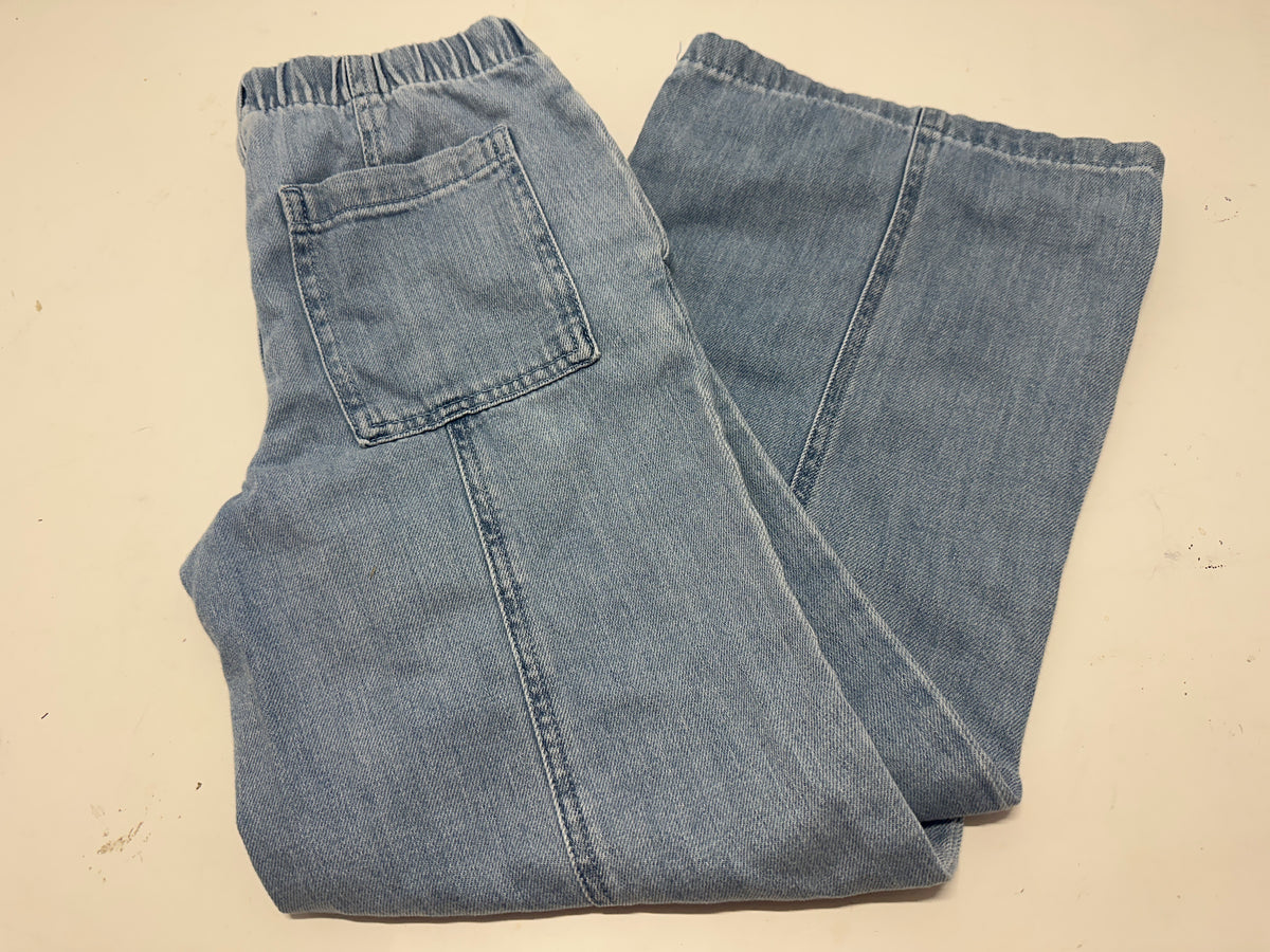 Cat & Jack Girls Light Wash Pull On Wide Leg Jeans Size 10