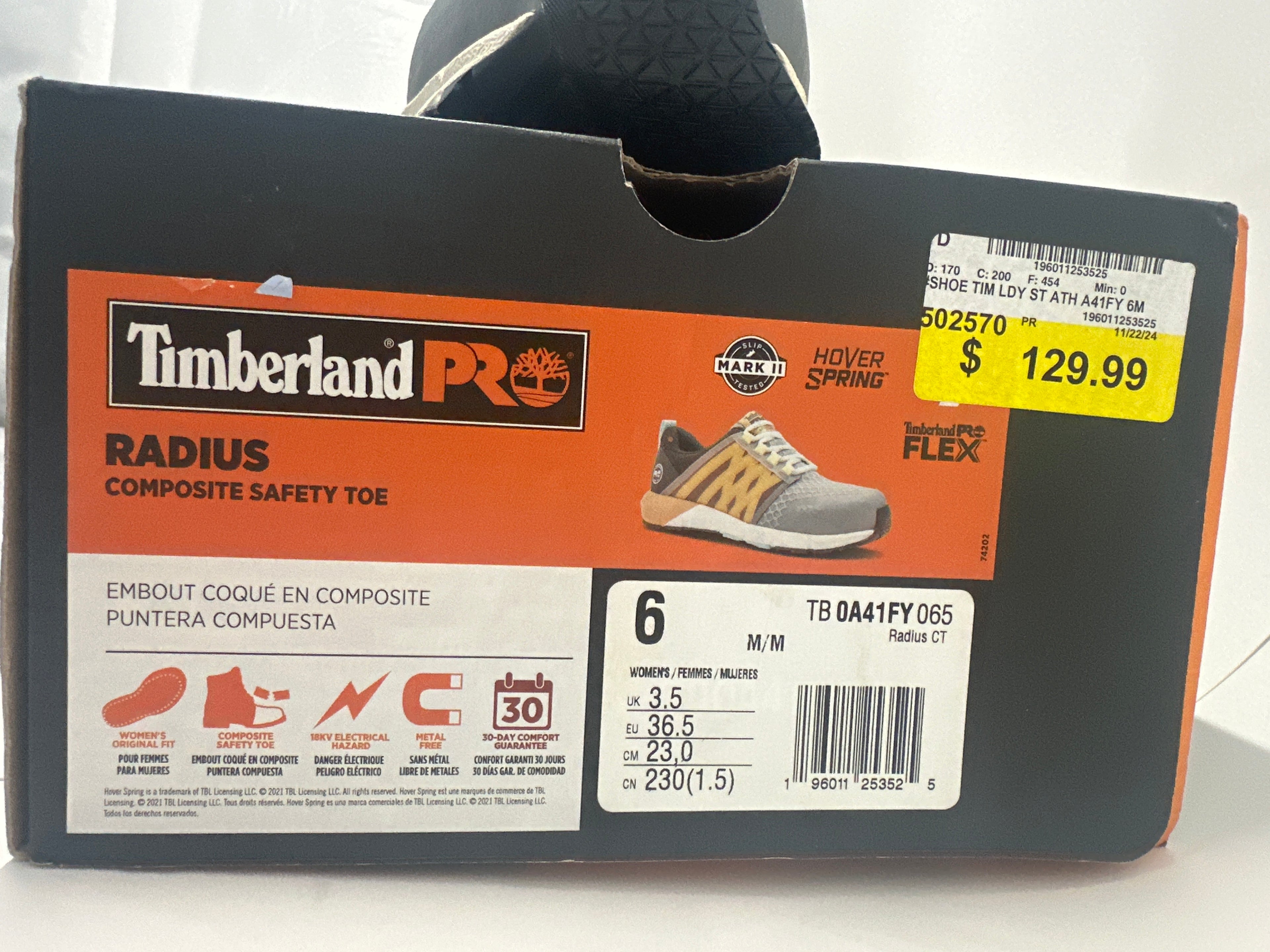 Timberland PRO Women’s Composite Safety Toe Work Shoe Size 6-6.5