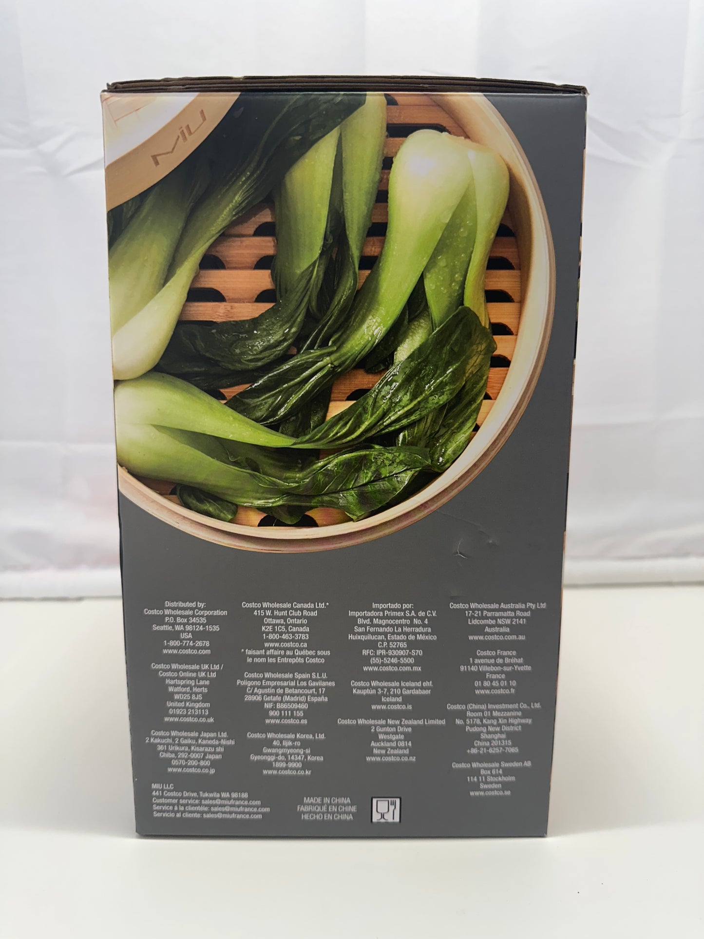 MIU Bamboo Steamer Basket Set with Stainless Steel Ring Adapter