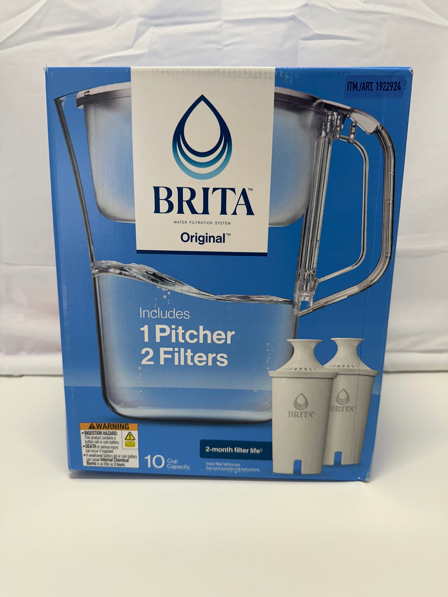Brita Original™ 10-Cup Water Filter Pitcher with 2 Filters