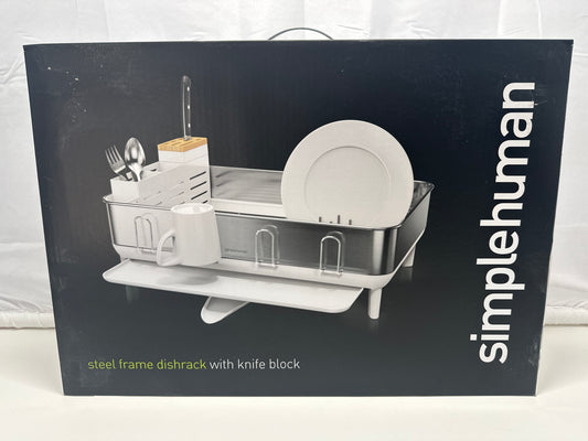 Simplehuman Steel Frame Dishrack with Knife Block