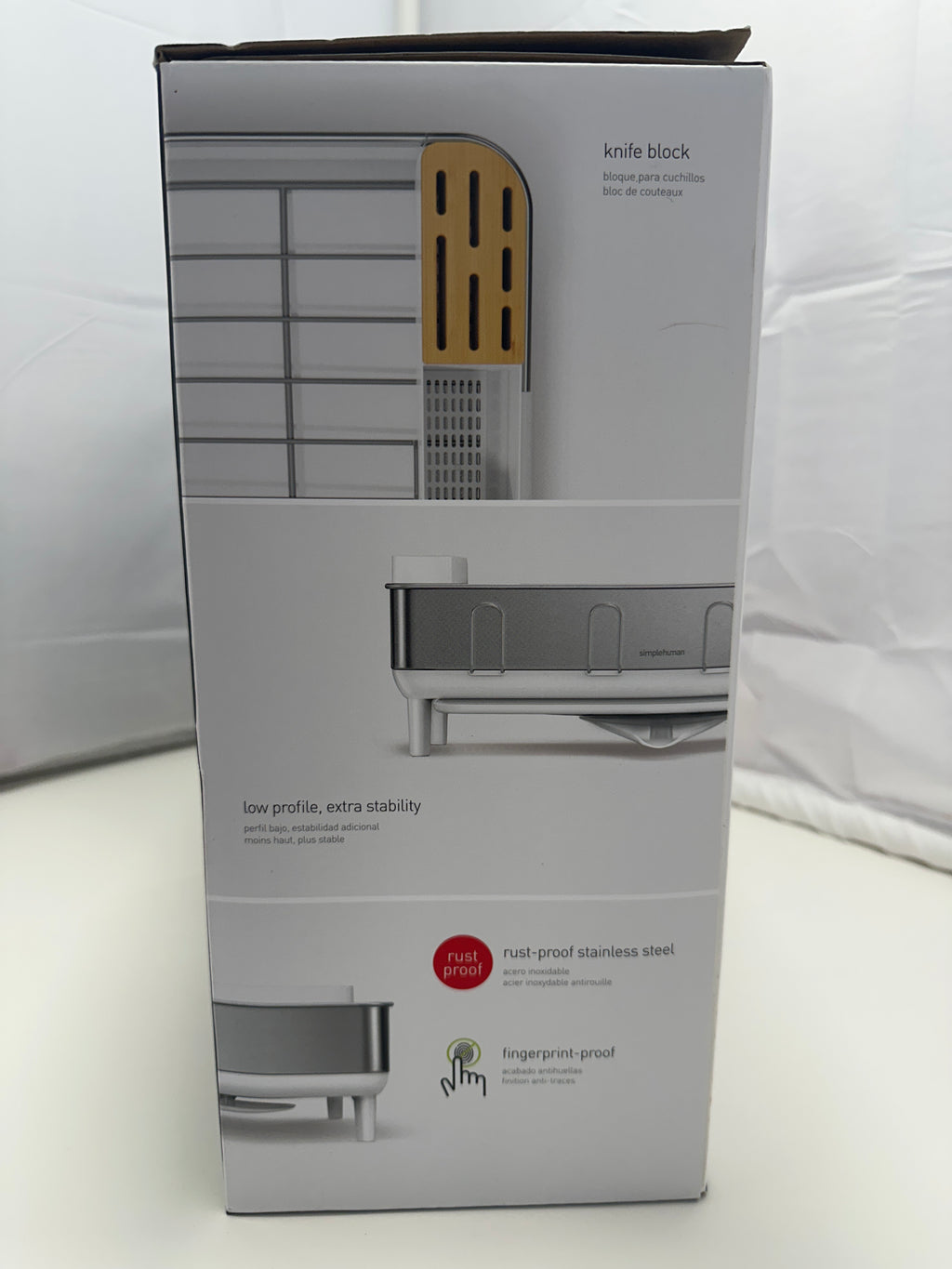 Simplehuman Steel Frame Dishrack with Knife Block