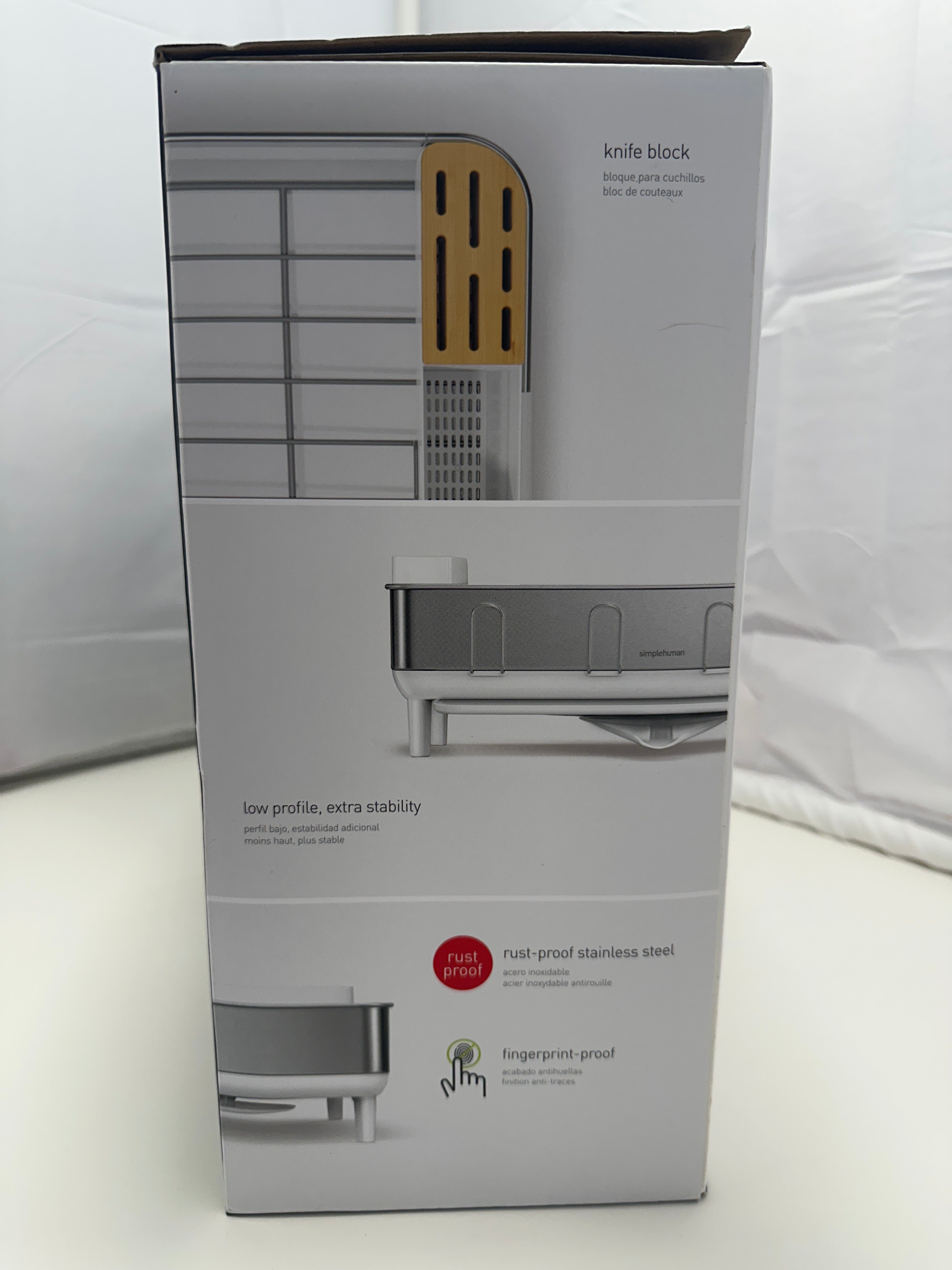 Simplehuman Steel Frame Dishrack with Knife Block