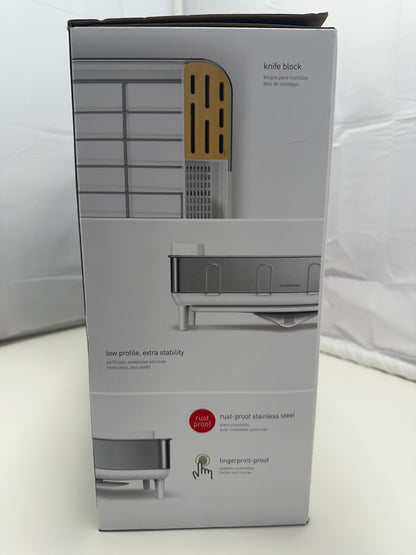 Simplehuman Steel Frame Dishrack with Knife Block