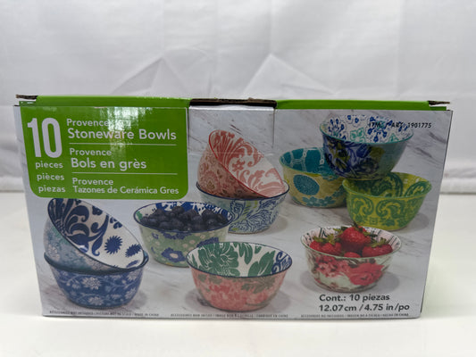 Provence Stoneware Bowls – 10 Piece Set