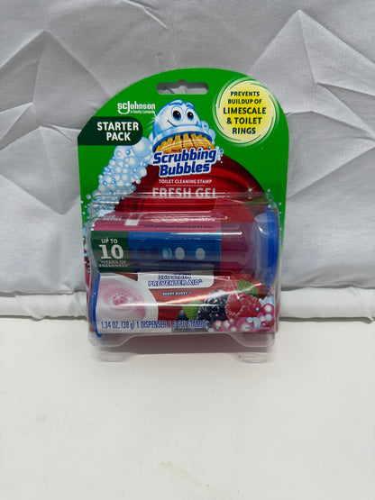 Scrubbing Bubbles Fresh Gel Toilet Cleaning Stamp Starter Pack