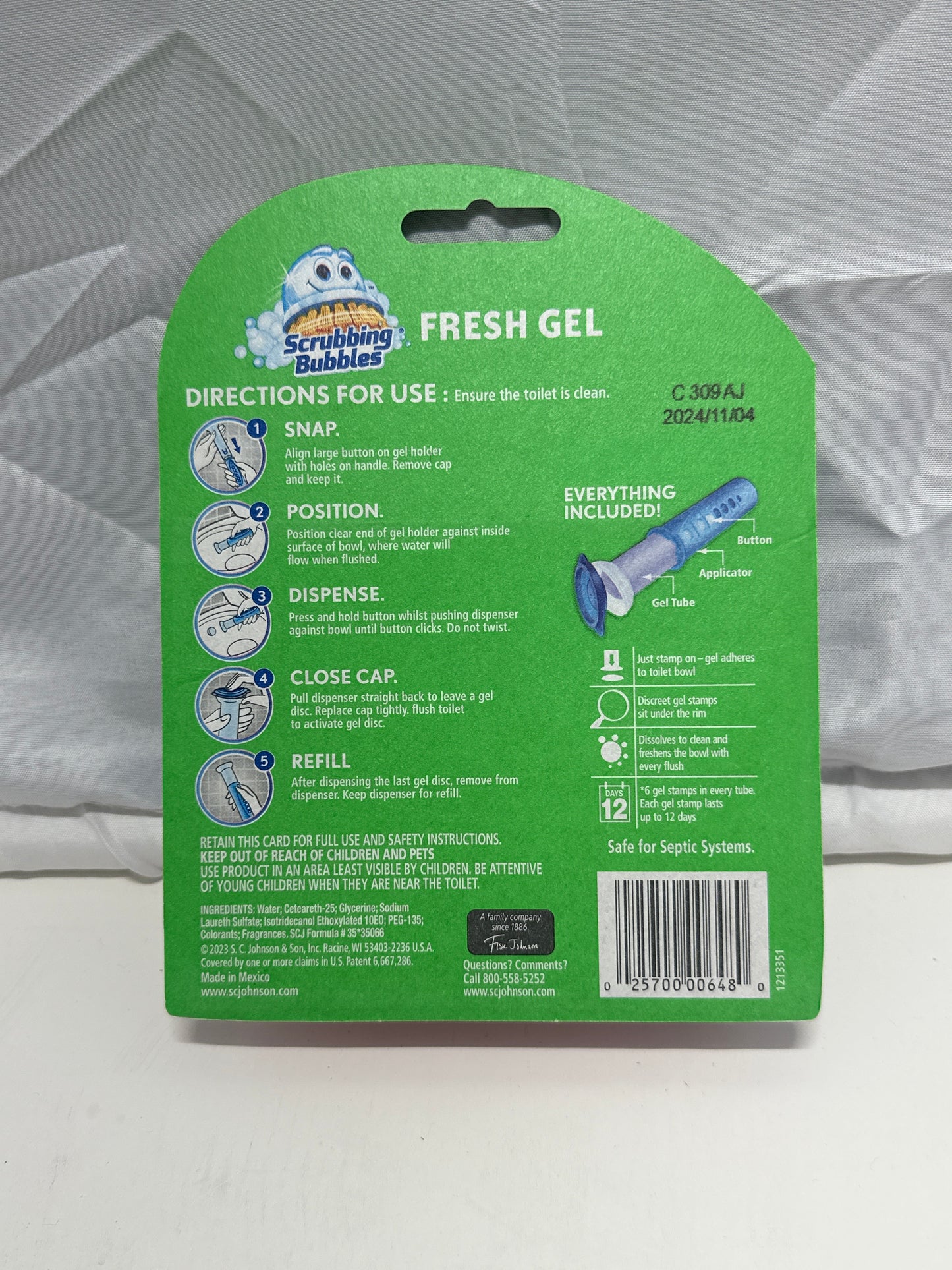 Scrubbing Bubbles Fresh Gel Toilet Cleaning Stamp Starter Pack