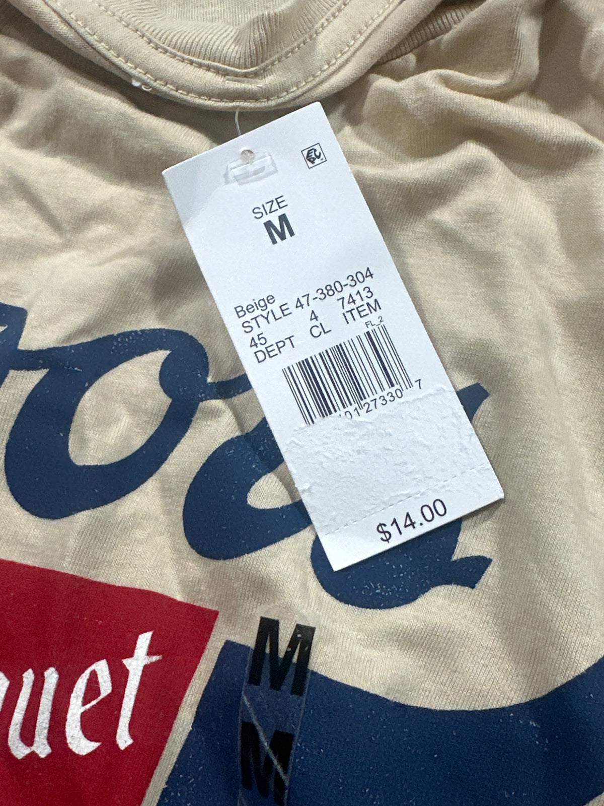 Coors Banquet Rodeo Beige Graphic T Shirt Size Medium