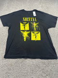 Nirvana Black Yellow Graphic T Shirt Size XXL
