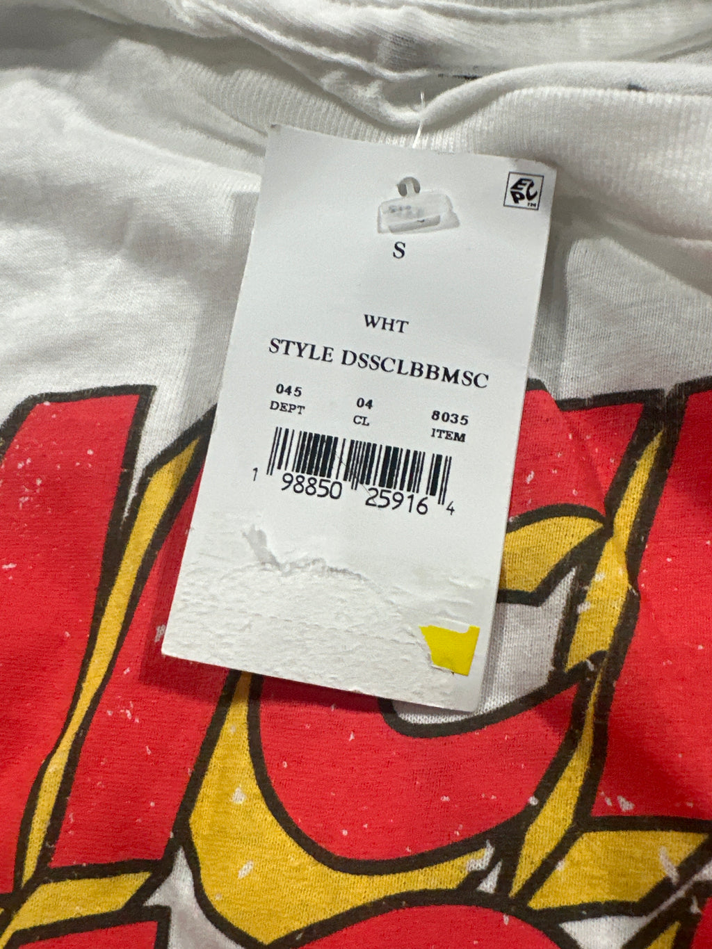 Disney Mickey Mouse White Graphic T Shirt Size S