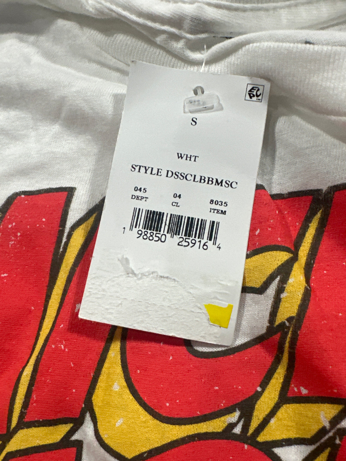 Disney Mickey Mouse White Graphic T Shirt Size S