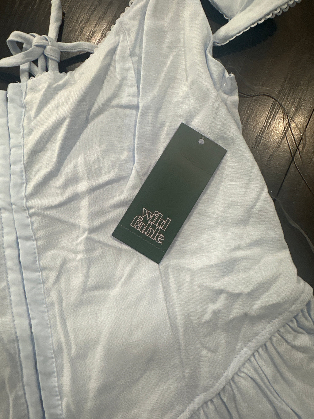 Women’s Hook and Eye Romper Light Blue