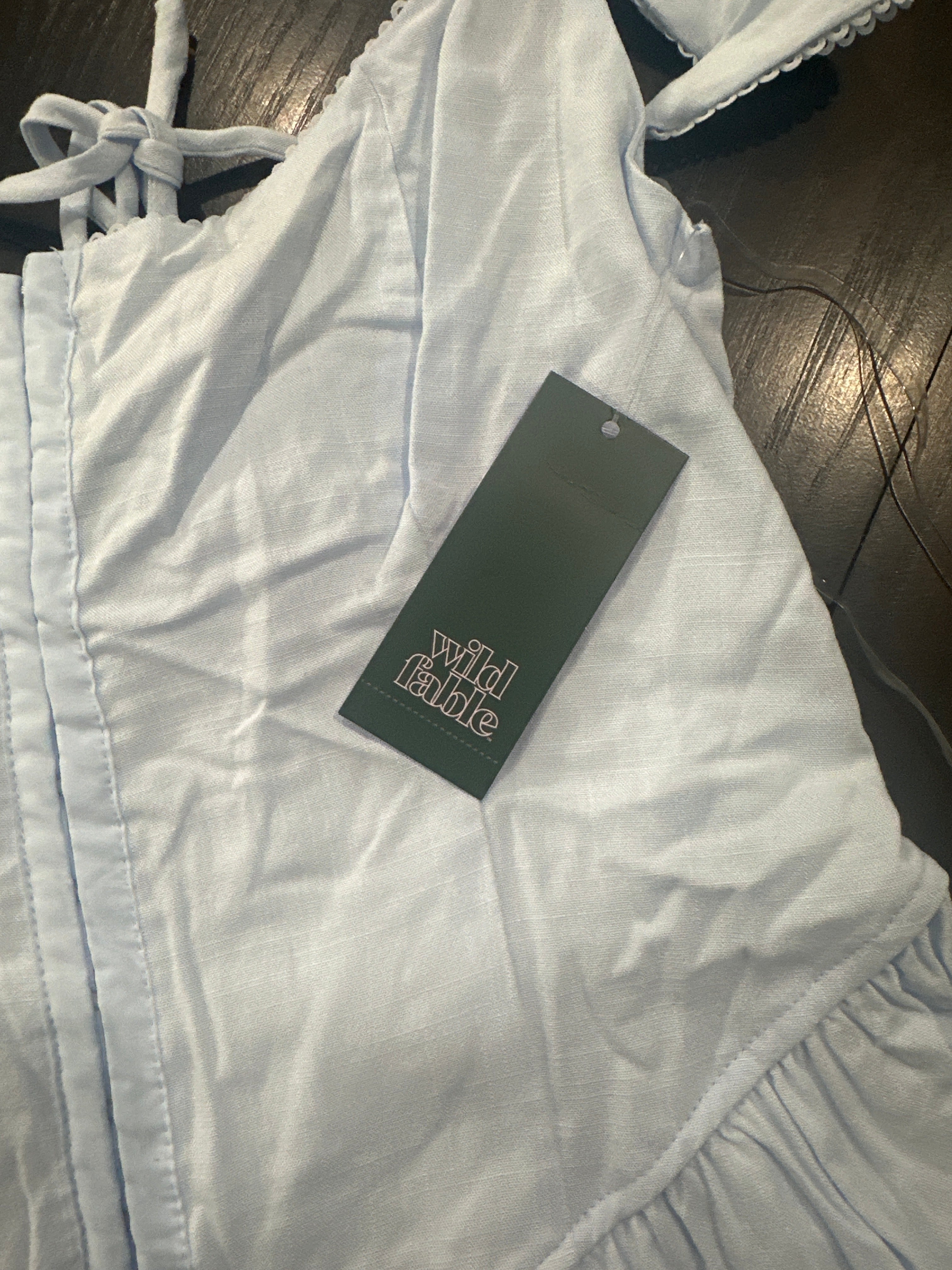 Women’s Hook and Eye Romper Light Blue