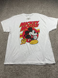 Disney Mickey Mouse White Graphic T Shirt Size XL