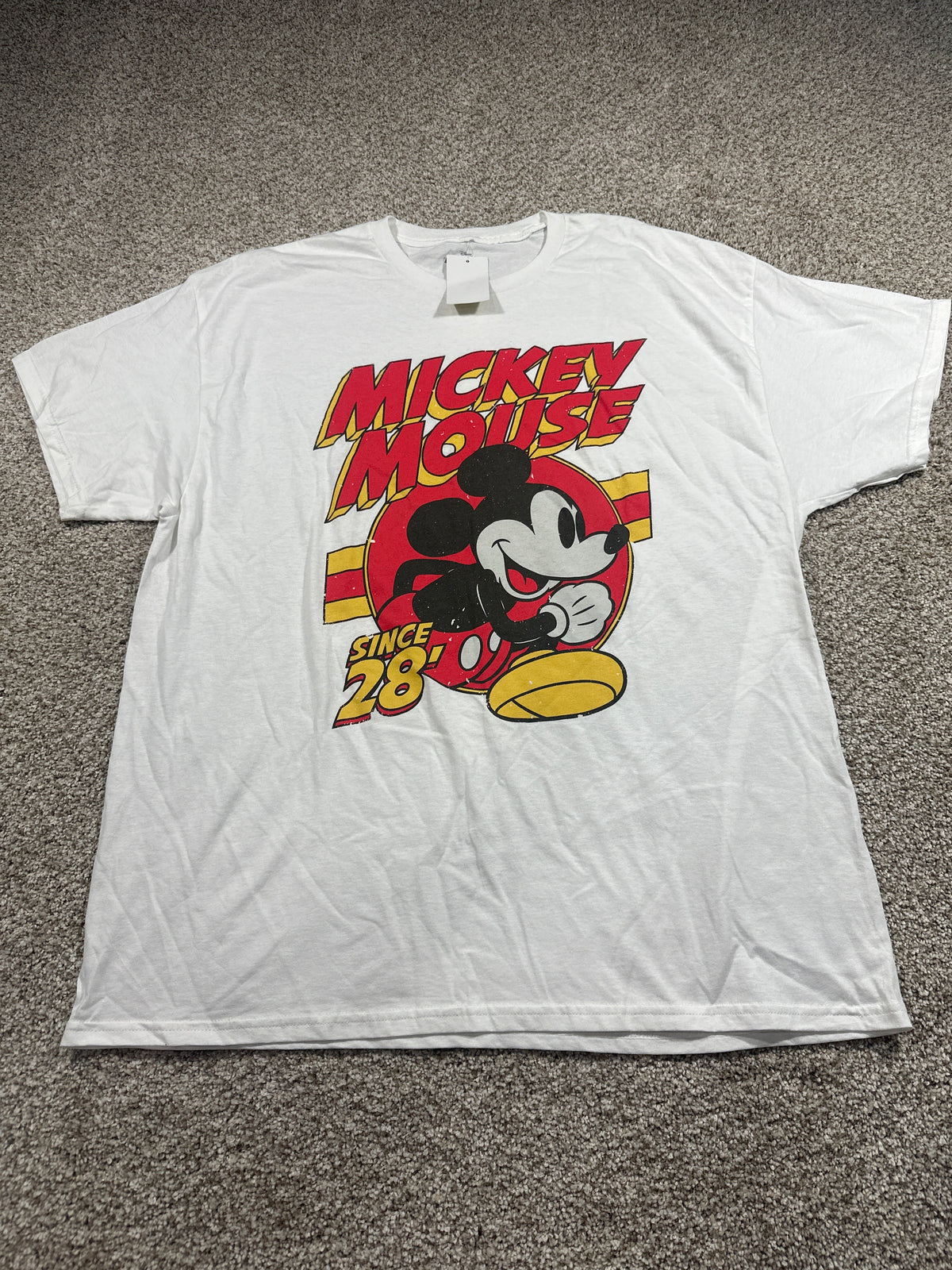 Disney Mickey Mouse White Graphic T Shirt Size XL