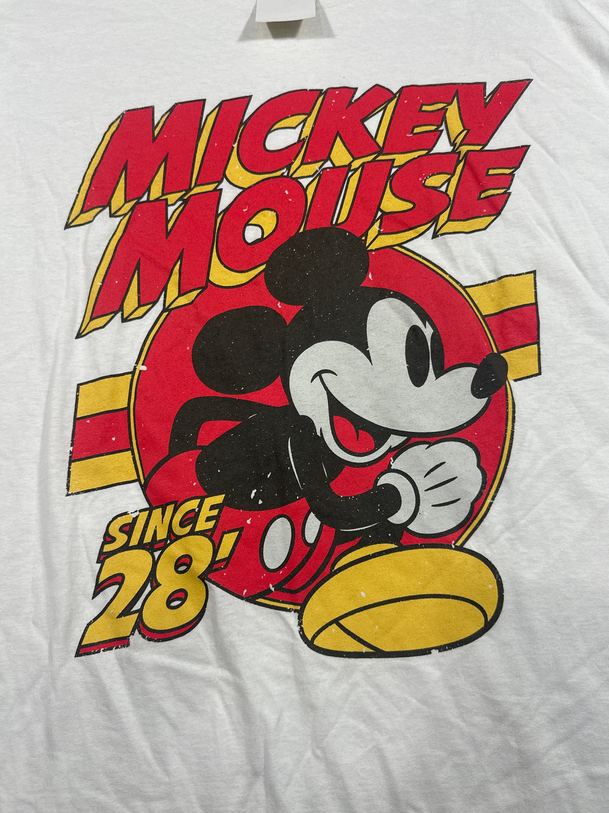 Disney Mickey Mouse White Graphic T Shirt Size XL
