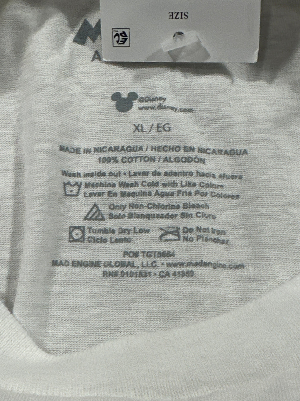 Disney Mickey Mouse White Graphic T Shirt Size XL