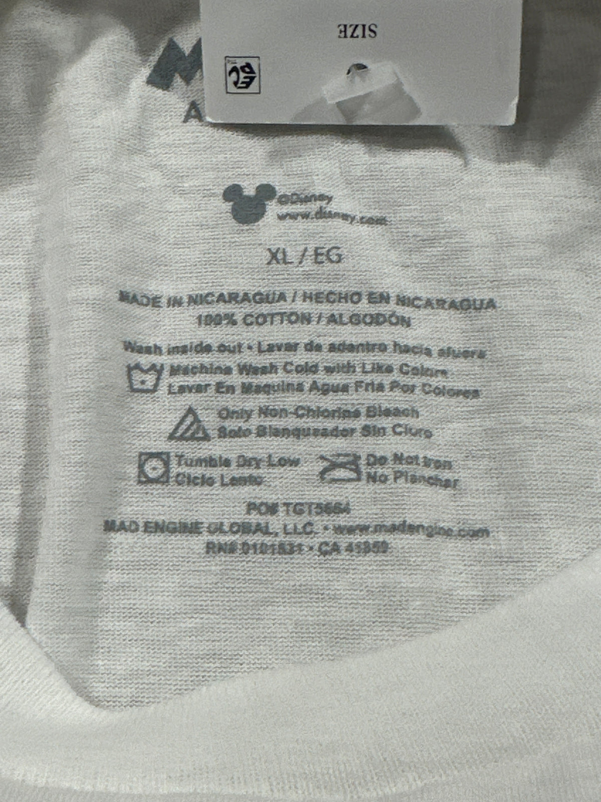 Disney Mickey Mouse White Graphic T Shirt Size XL