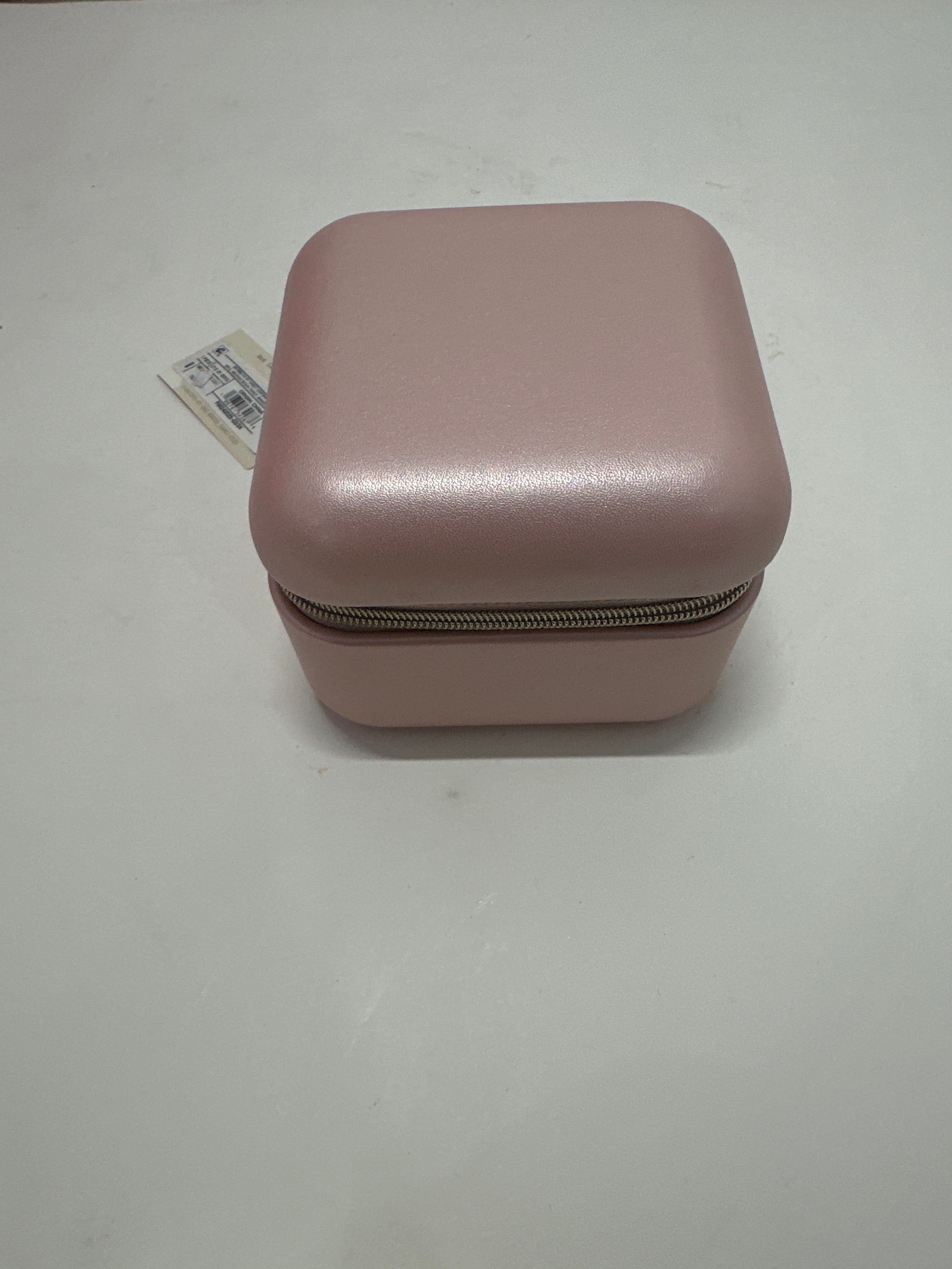 Pink Travel Jewelry Organizer Case with Zipper Closure