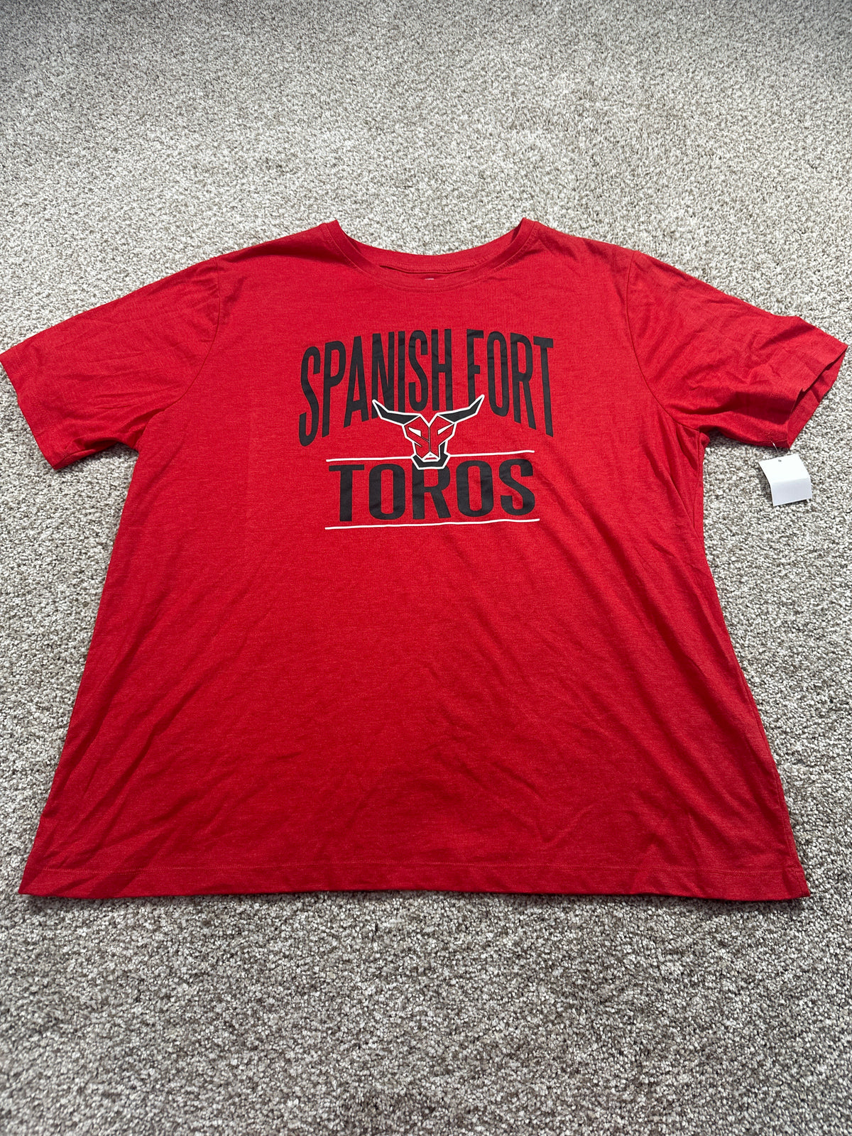Spanish Fort Toros Red Performance T Shirt Size L