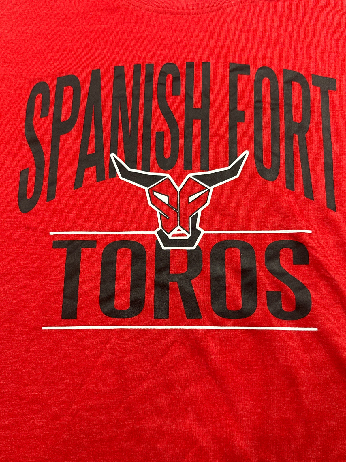 Spanish Fort Toros Red Performance T Shirt Size L