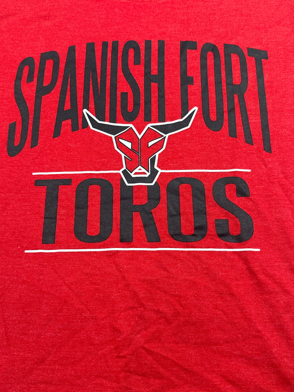 Spanish Fort Toros Red Performance T Shirt Size M