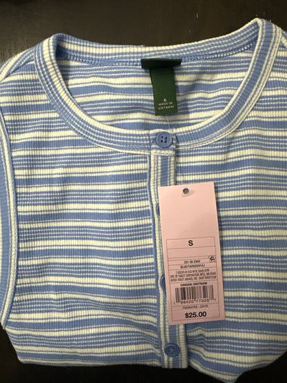 Women’s Button-Front Ribbed Mini Skater Dress