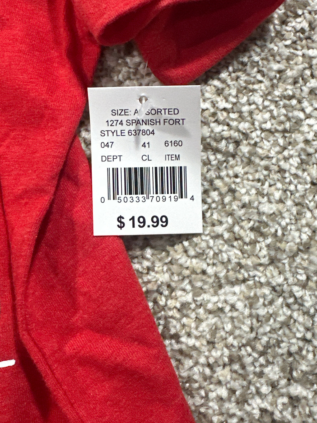 Spanish Fort Toros Red Performance T Shirt Size M