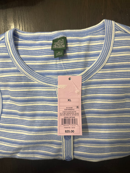 Women’s Button-Front Ribbed Mini Skater Dress