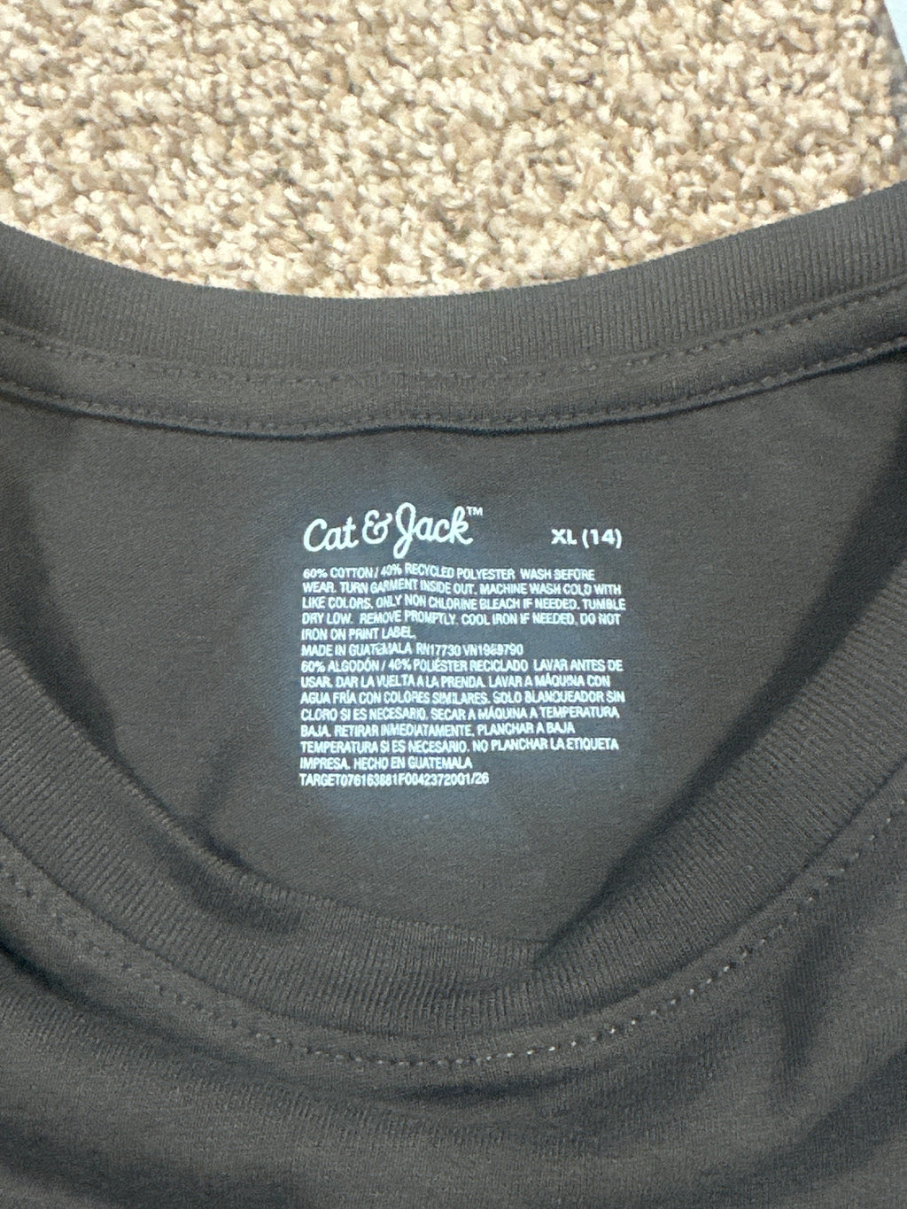 Cat & Jack Girls Charcoal Sleeveless Tank Top Size XL (14)