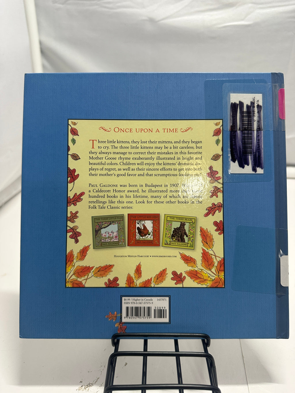 Three Little Kittens by Paul Galdone Hardcover Children
