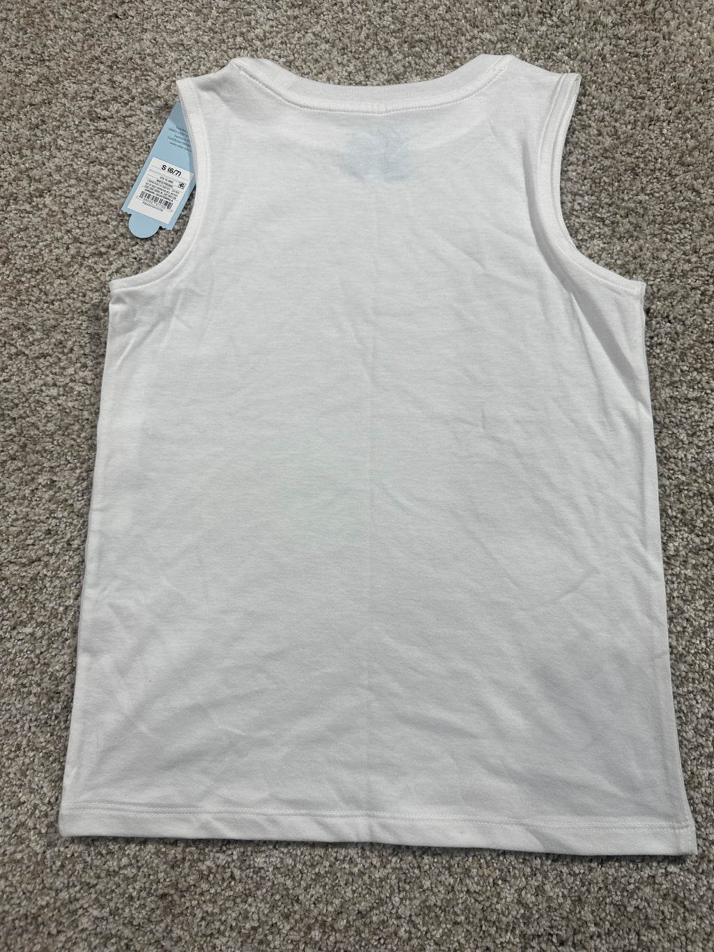 Cat & Jack Girls White Sleeveless Tank Top Size S (6/7)