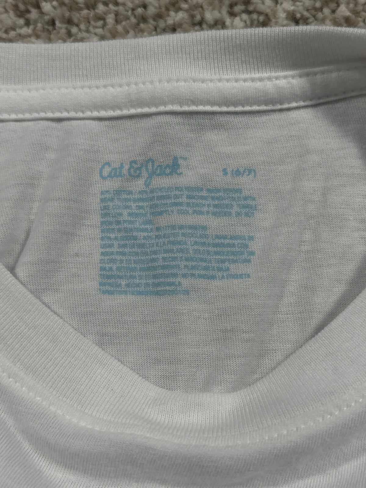 Cat & Jack Girls White Sleeveless Tank Top Size S (6/7)
