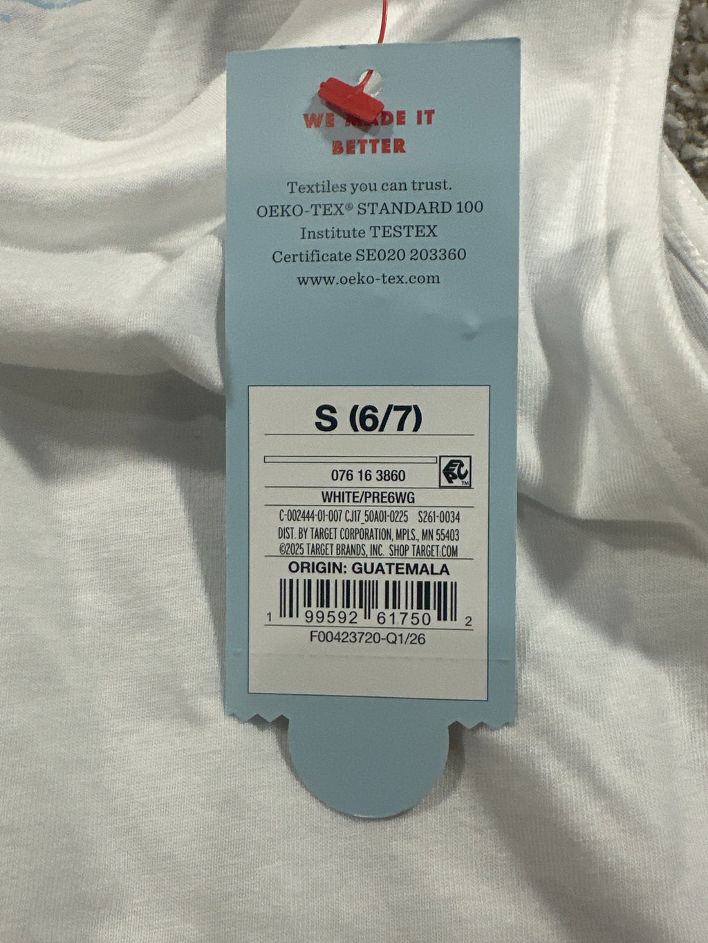 Cat & Jack Girls White Sleeveless Tank Top Size S (6/7)