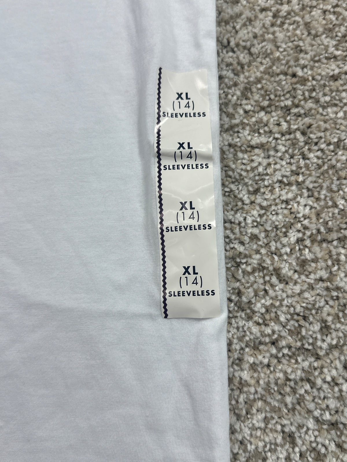 Cat & Jack Girls White Sleeveless Tank Top Size XL (14)