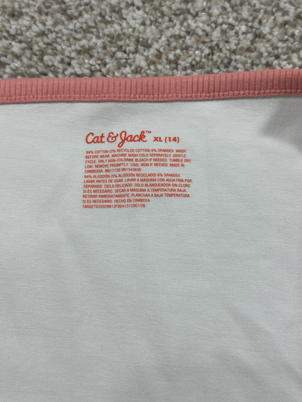 Cat & Jack Girls Coastal Cowgirl graphic tank top in Cream Coral