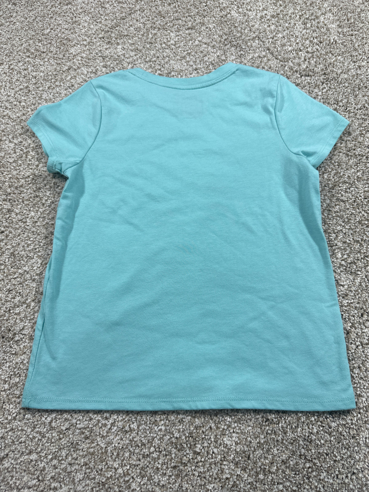 Cat & Jack girls light aqua lamb graphic classic T-shirt size S 6 7