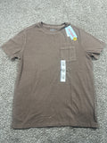 Cat & Jack kids ash brown classic pocket T-shirt, size L 10/12