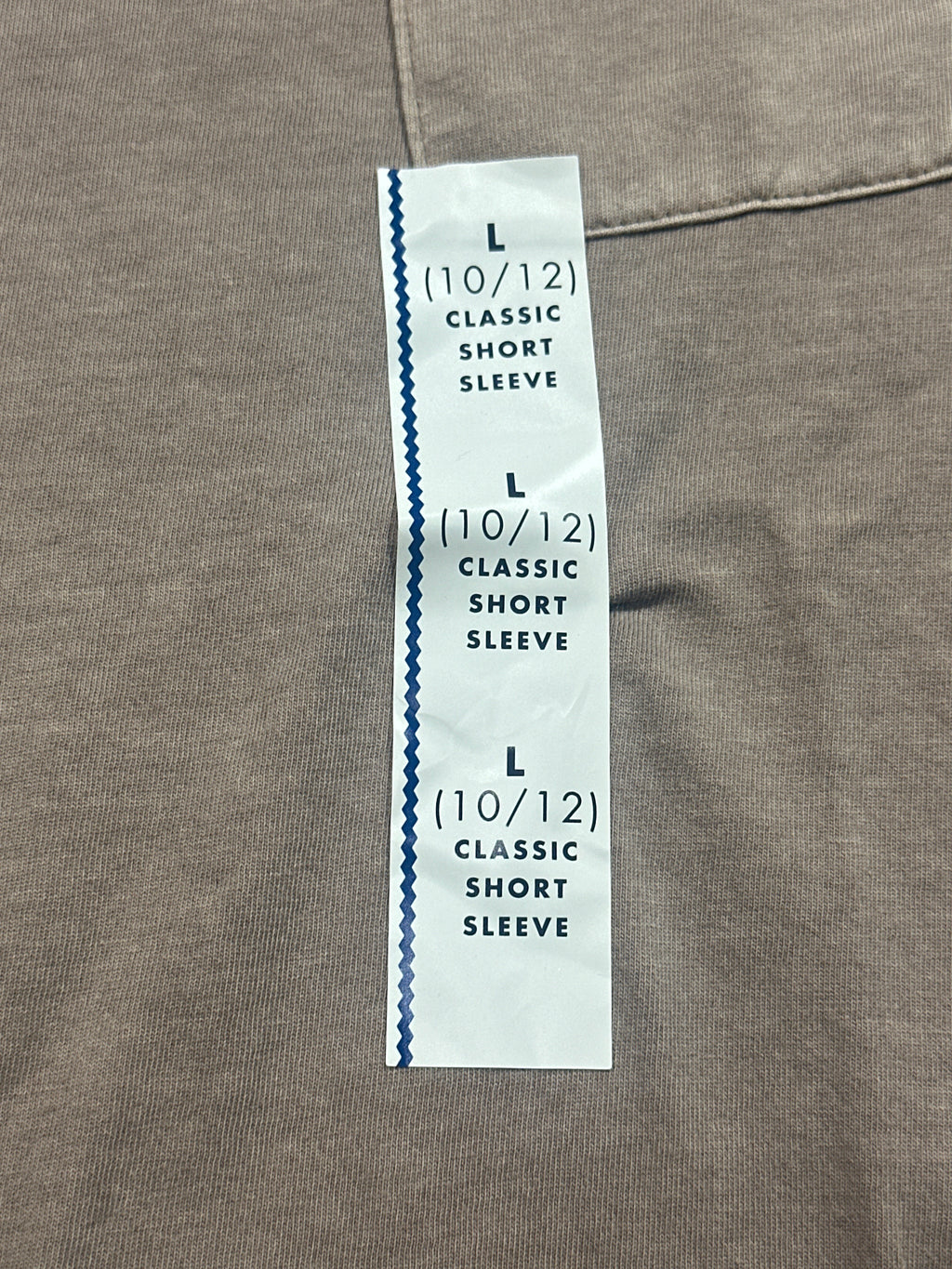 Cat & Jack kids ash brown classic pocket T-shirt, size L 10/12