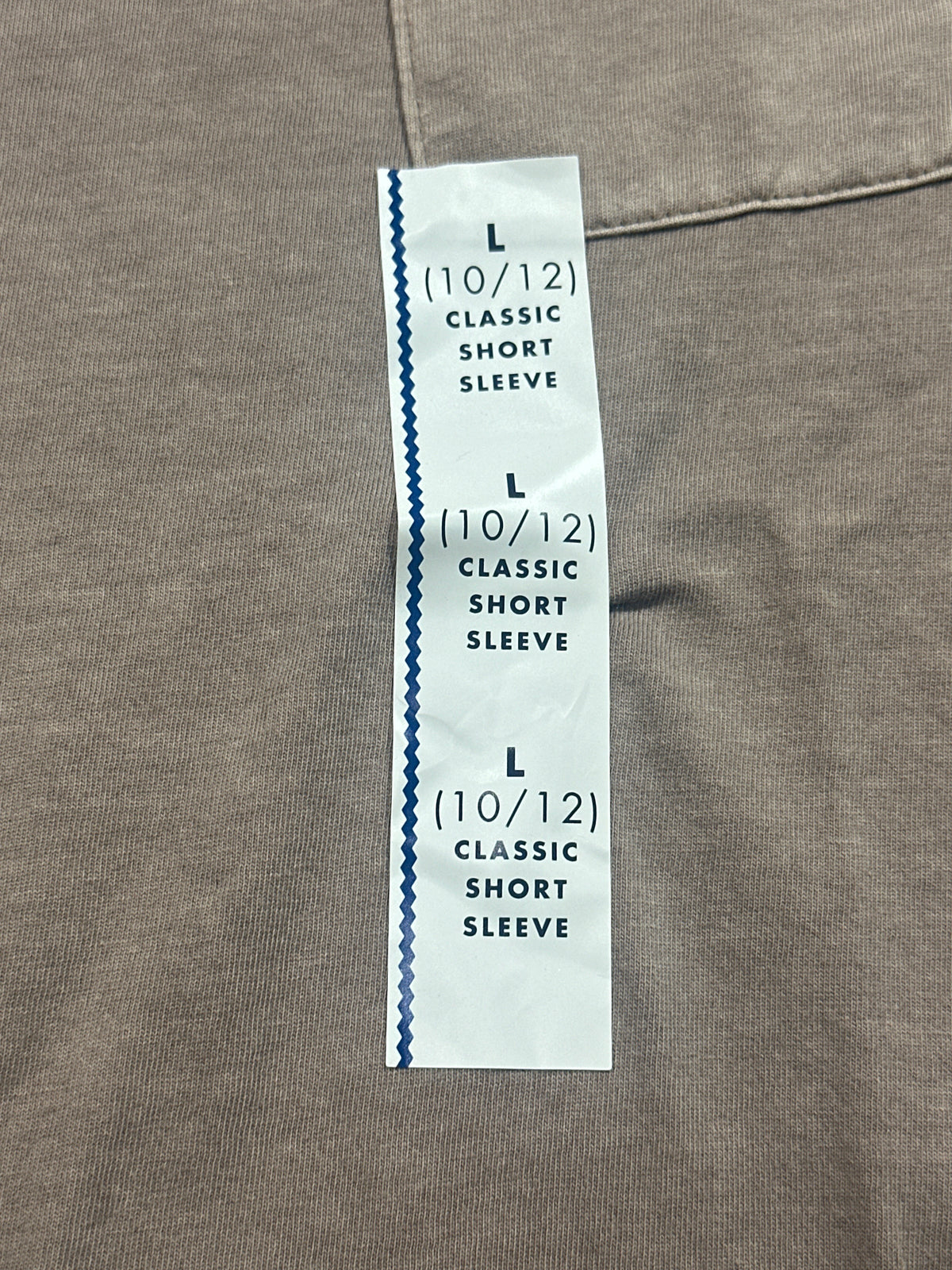 Cat & Jack kids ash brown classic pocket T-shirt, size L 10/12